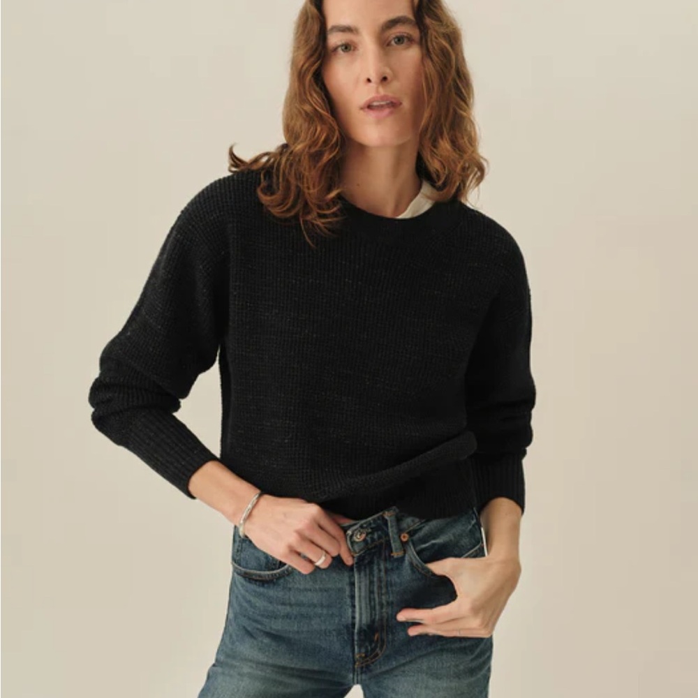 BUCK MASON SEAFARER COTTON SHRUNKEN CREW NAVY SIZE M